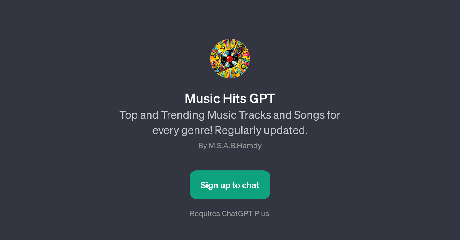 Music Hits GPT website