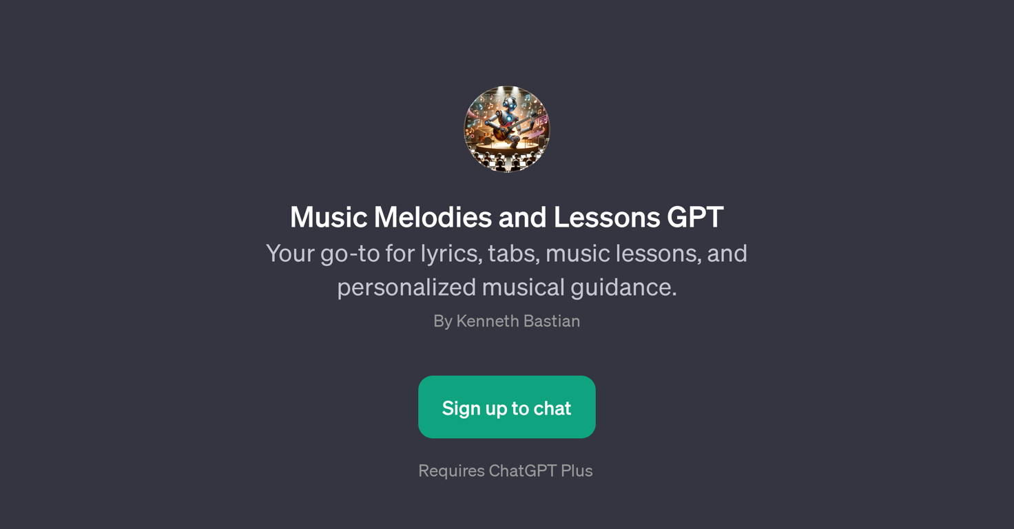 Music Melodies and Lessons GPT website