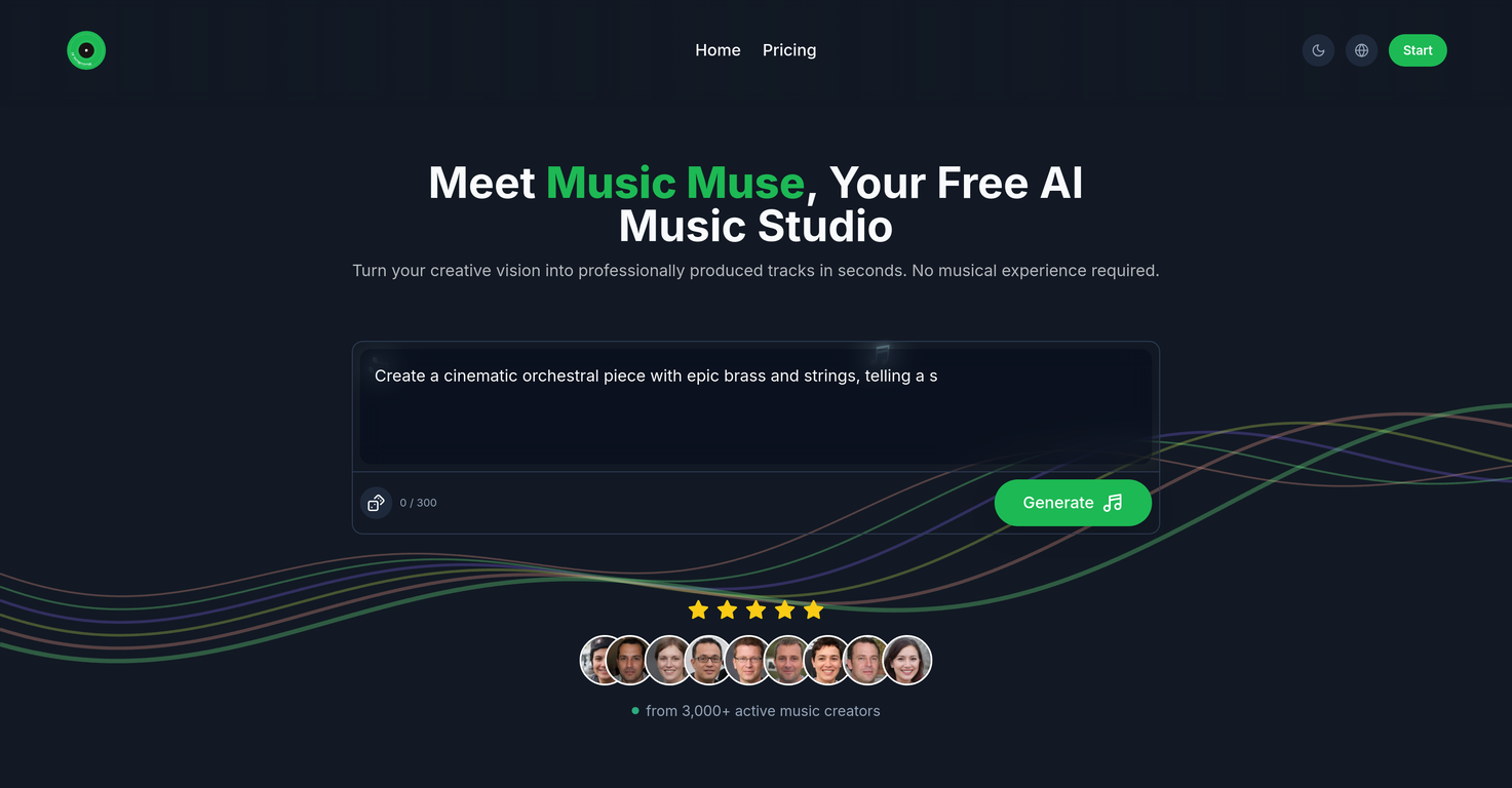 Music Muse website