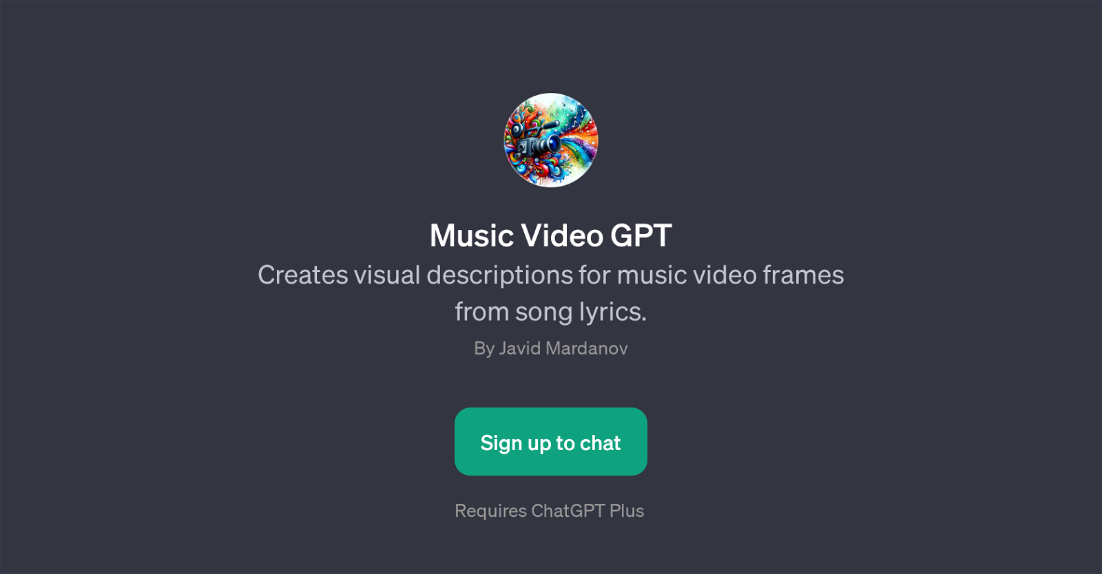 Music Video GPT website
