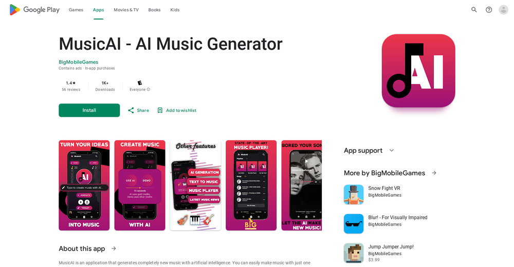 MusicAI website