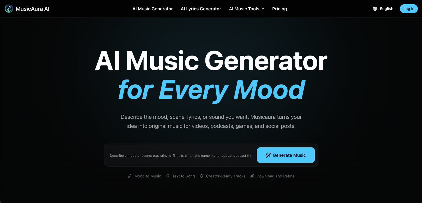 MusicAura website