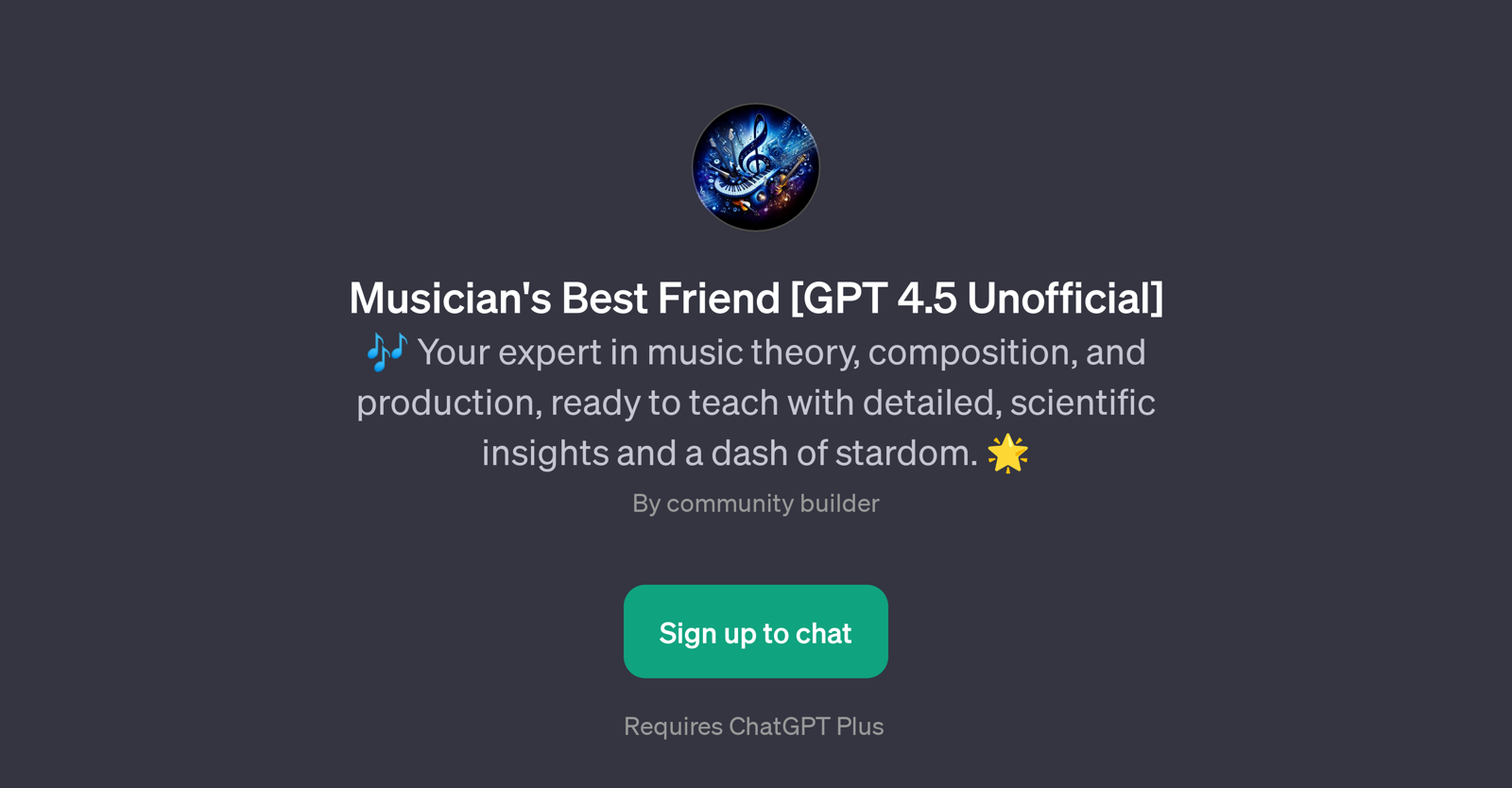 Musician's Best Friend [GPT 4.5 Unofficial] website