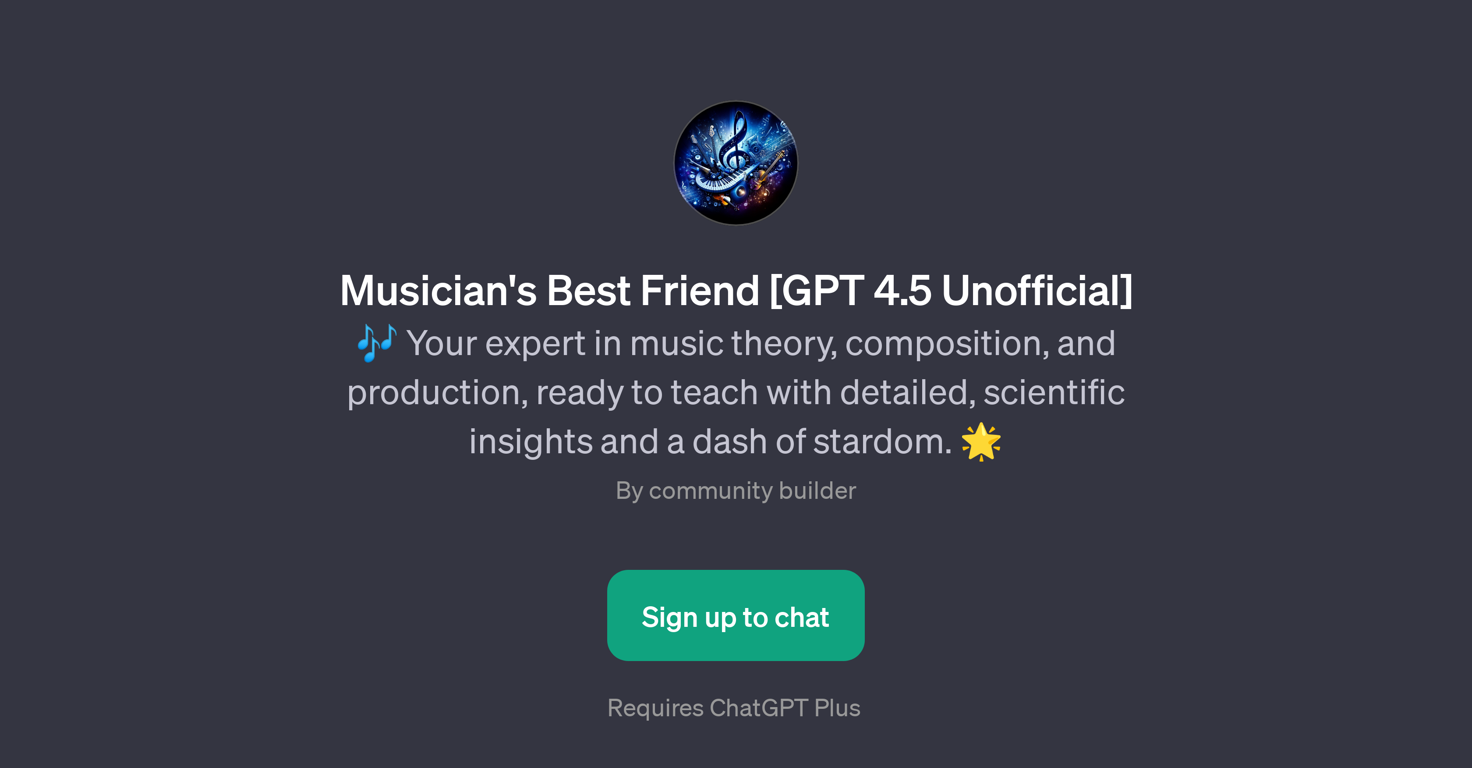 Musician's Best Friend [GPT 4.5 Unofficial] website