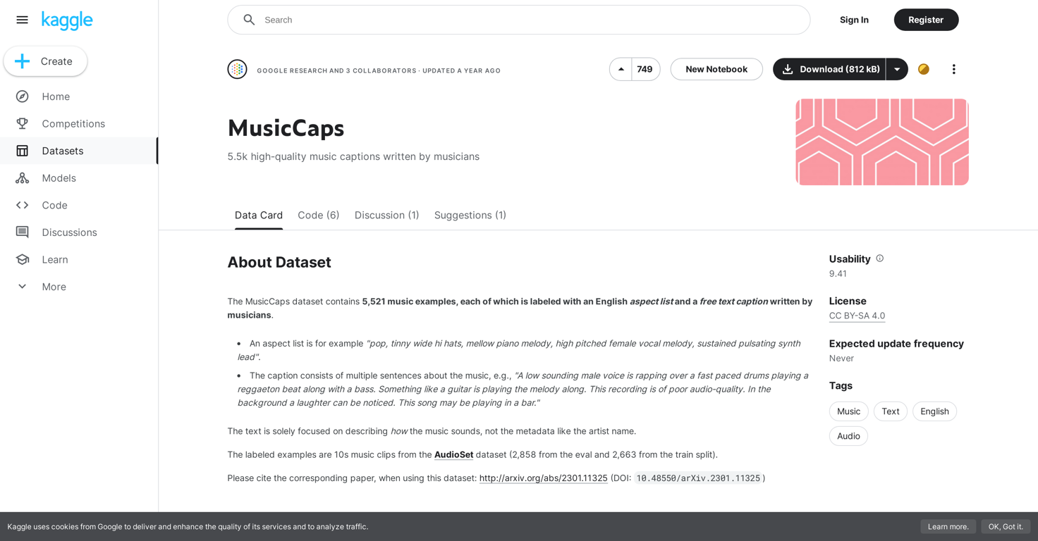 MusicLM by Google website
