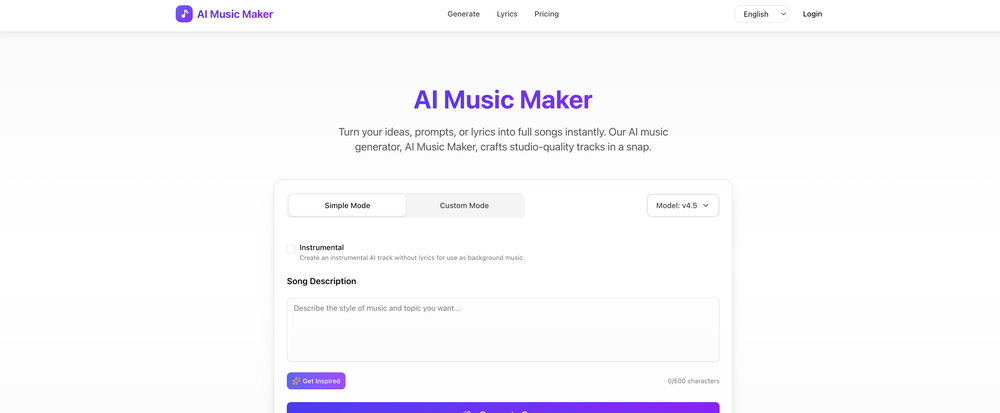 MusicMakerApp website