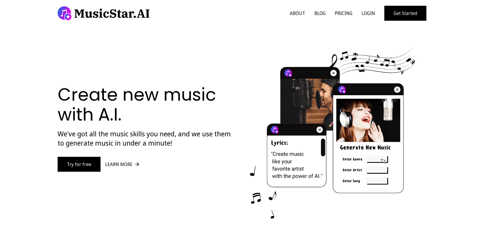 MusicStar.ai website