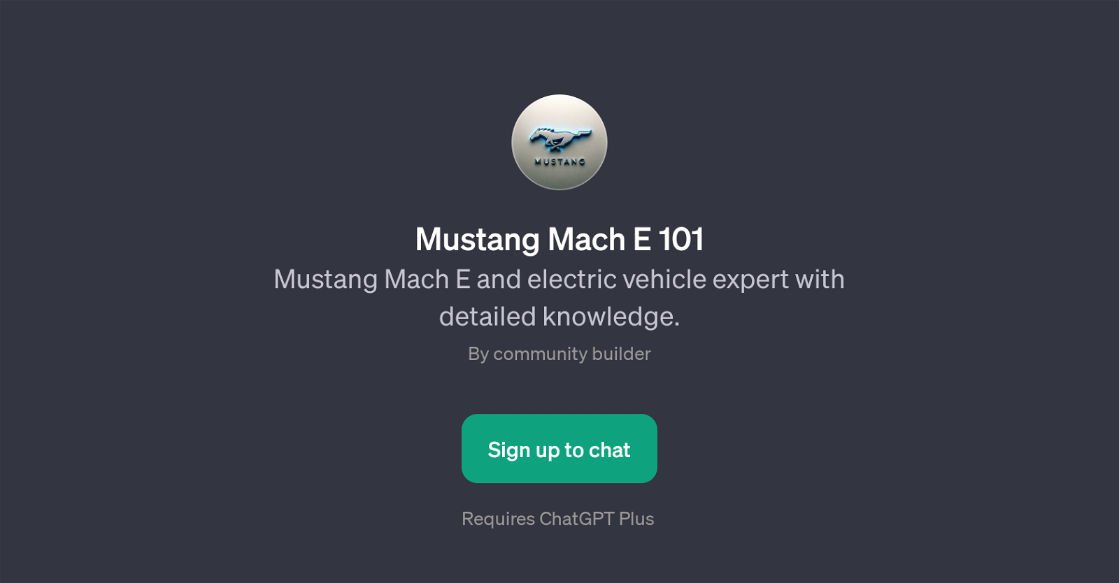 Mustang Mach E 101 website