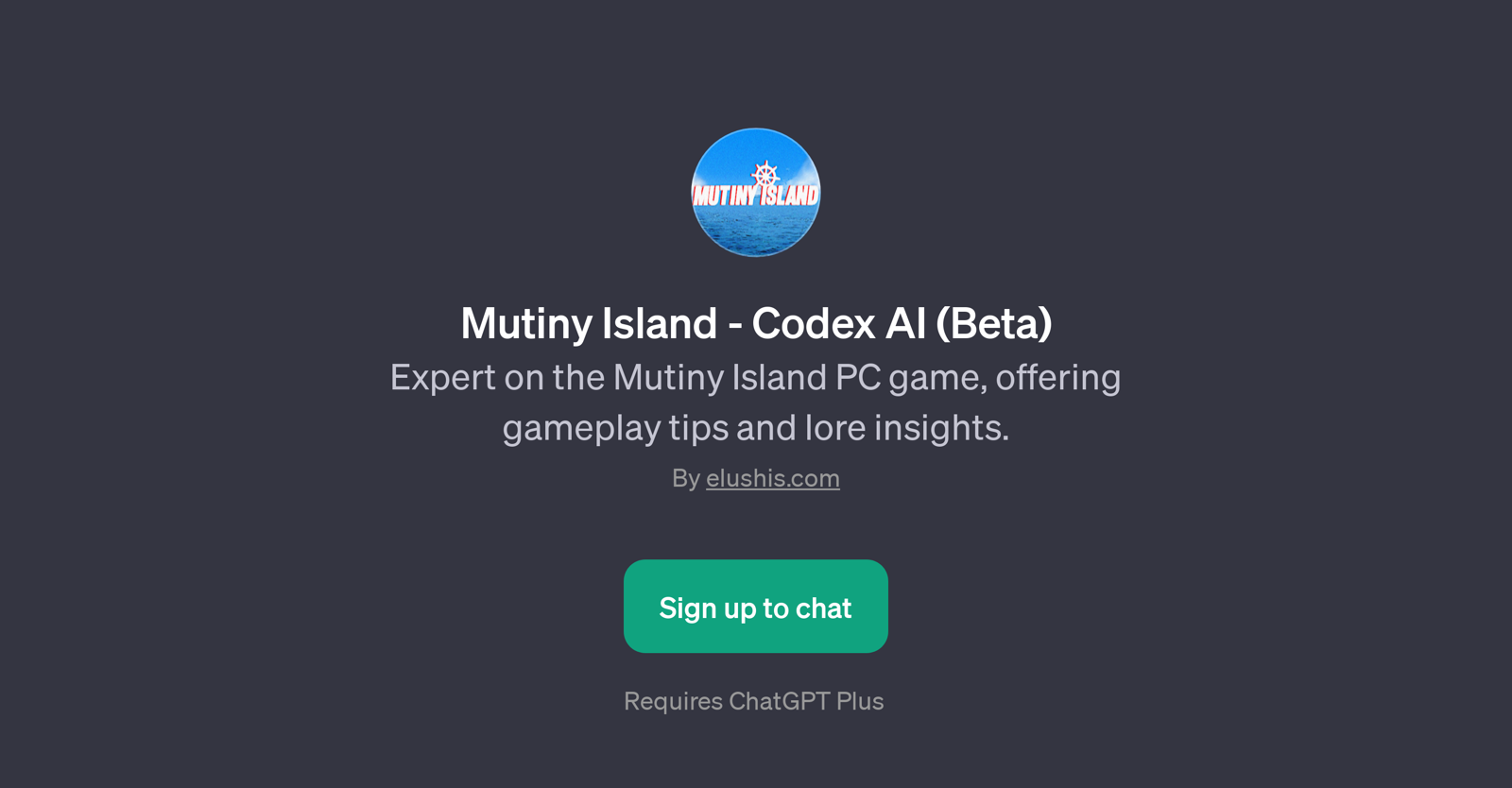 Mutiny Island - Codex AI (Beta) website