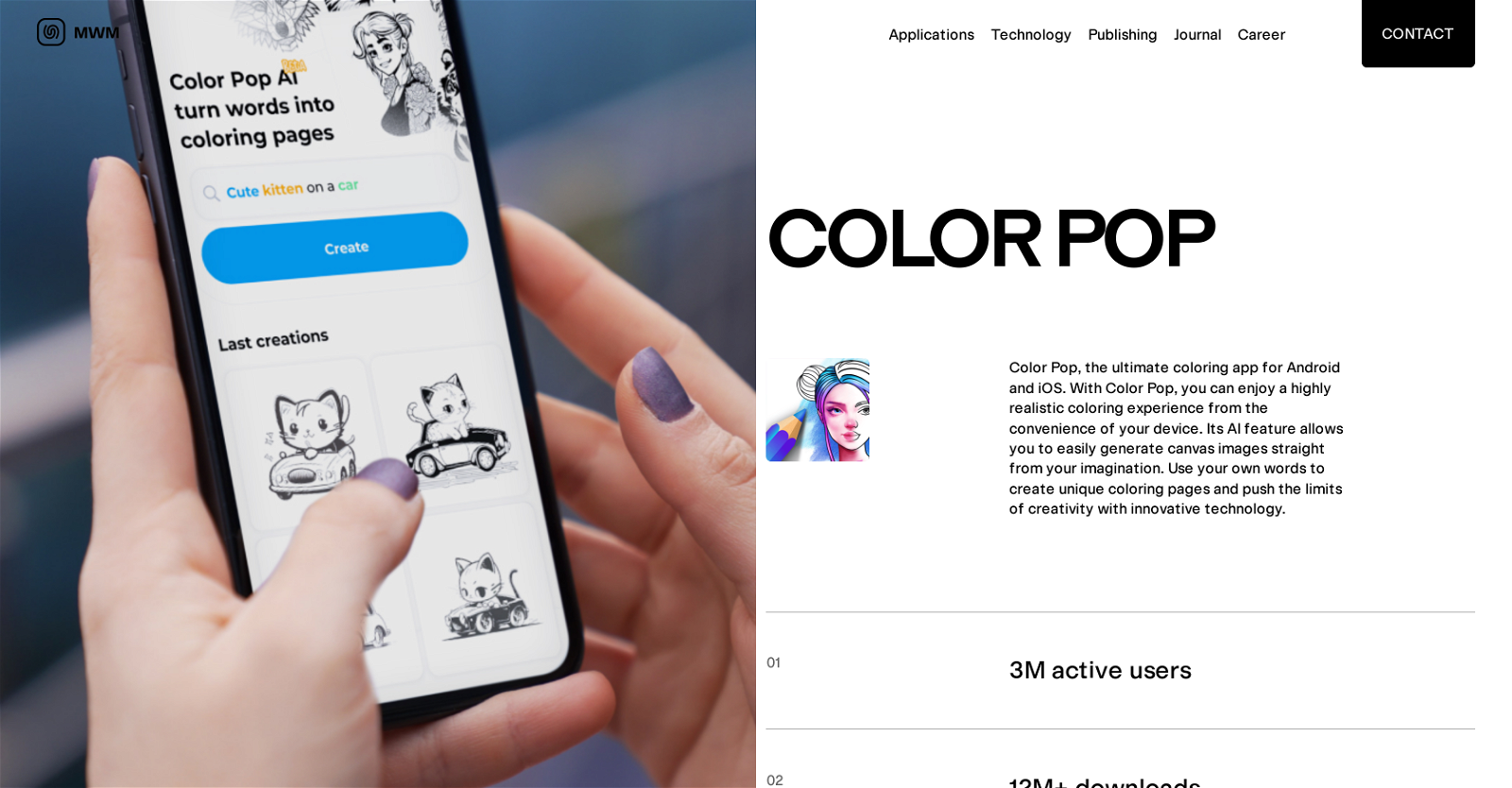 MWM: Color Pop website