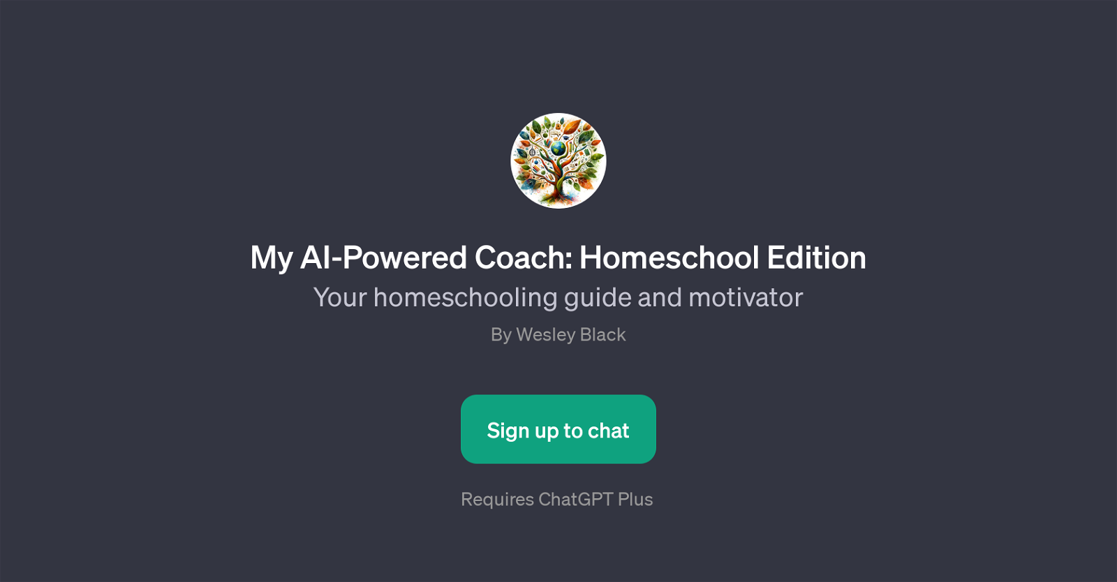 My AI-Powered Coach: Homeschool Edition website