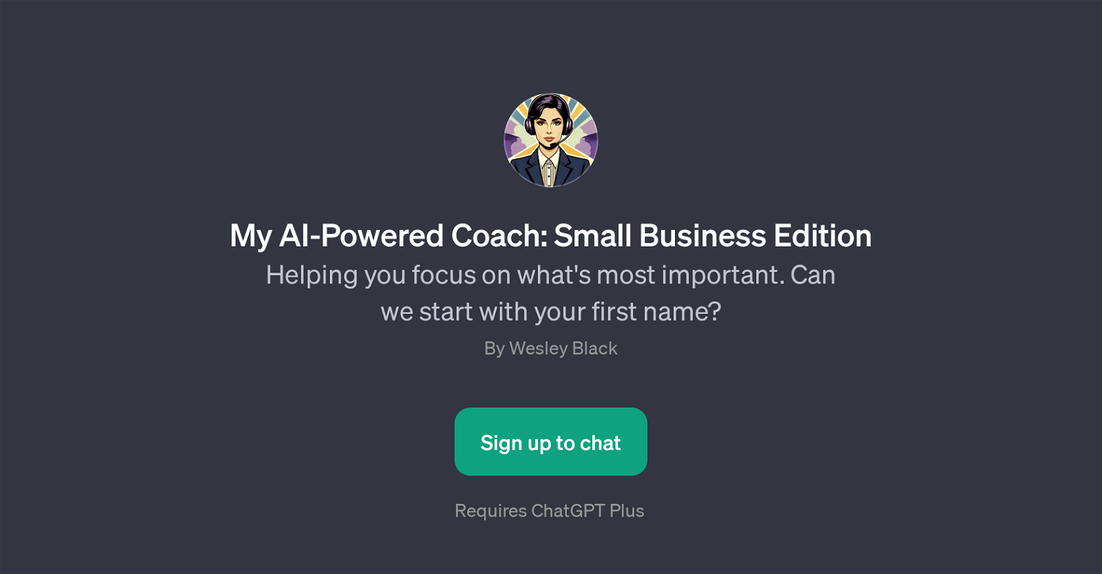 My AI-Powered Coach: Small Business Edition website
