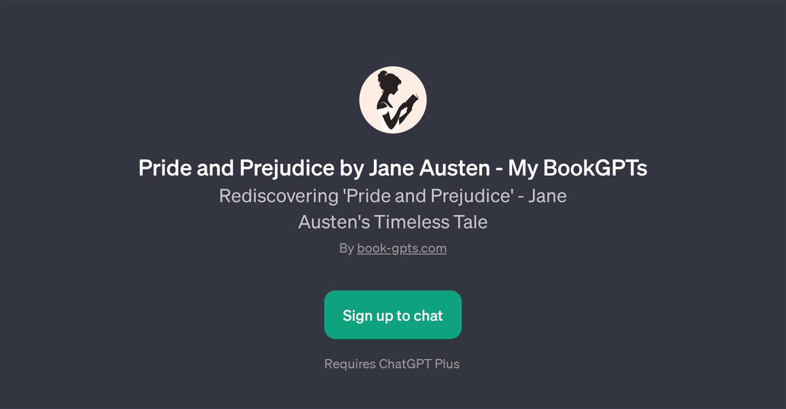 My BookGPTs - Pride and Prejudice by Jane Austen website