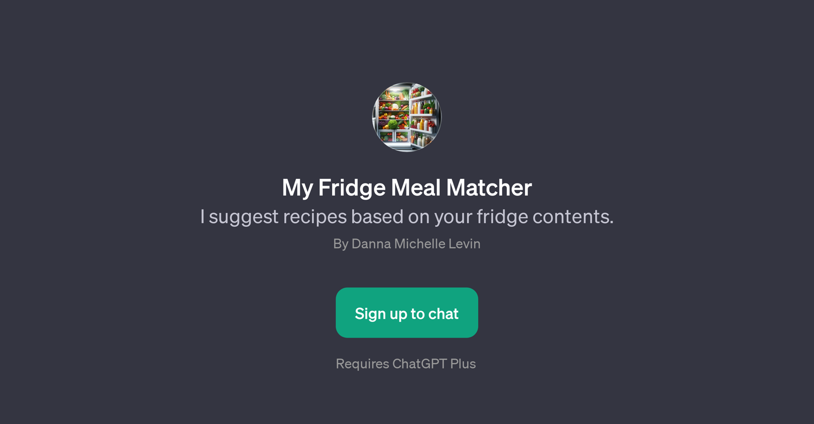 My Fridge Meal Matcher website