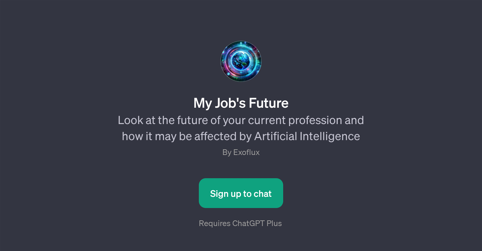 My Job's Future website