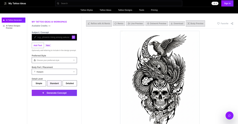 My Tattoo Ideas website