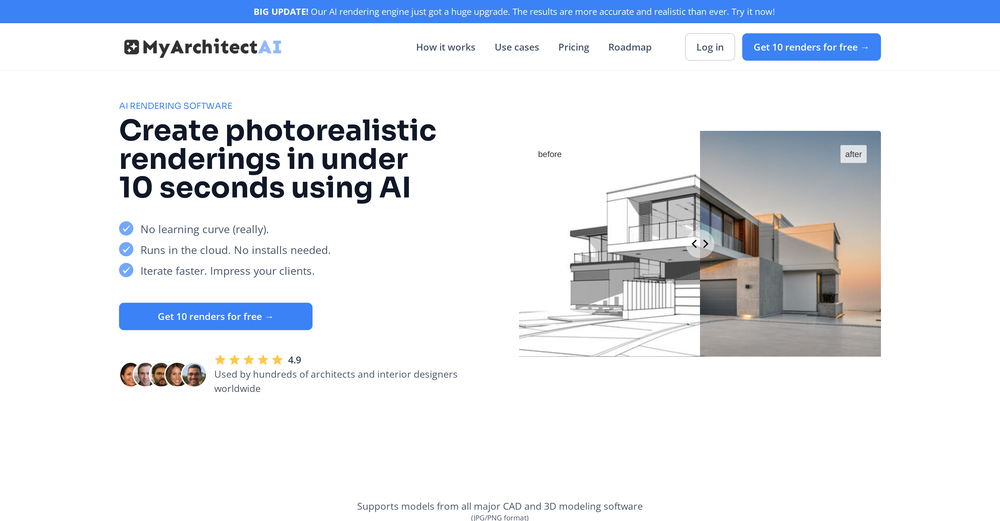 MyArchitectAI website