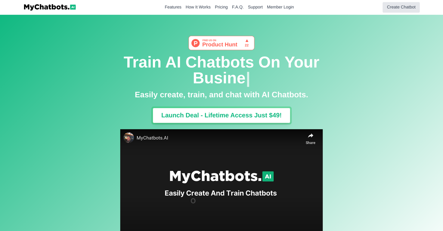 MyChatbots website