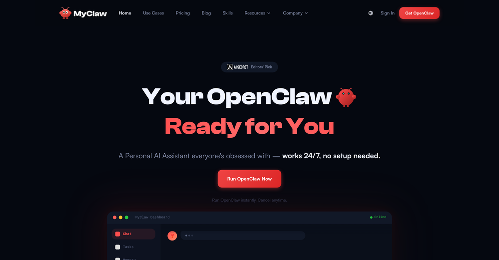 MyClaw.ai website
