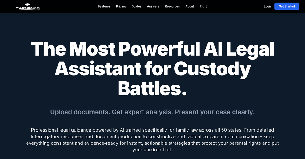 MyCustodyCoach website