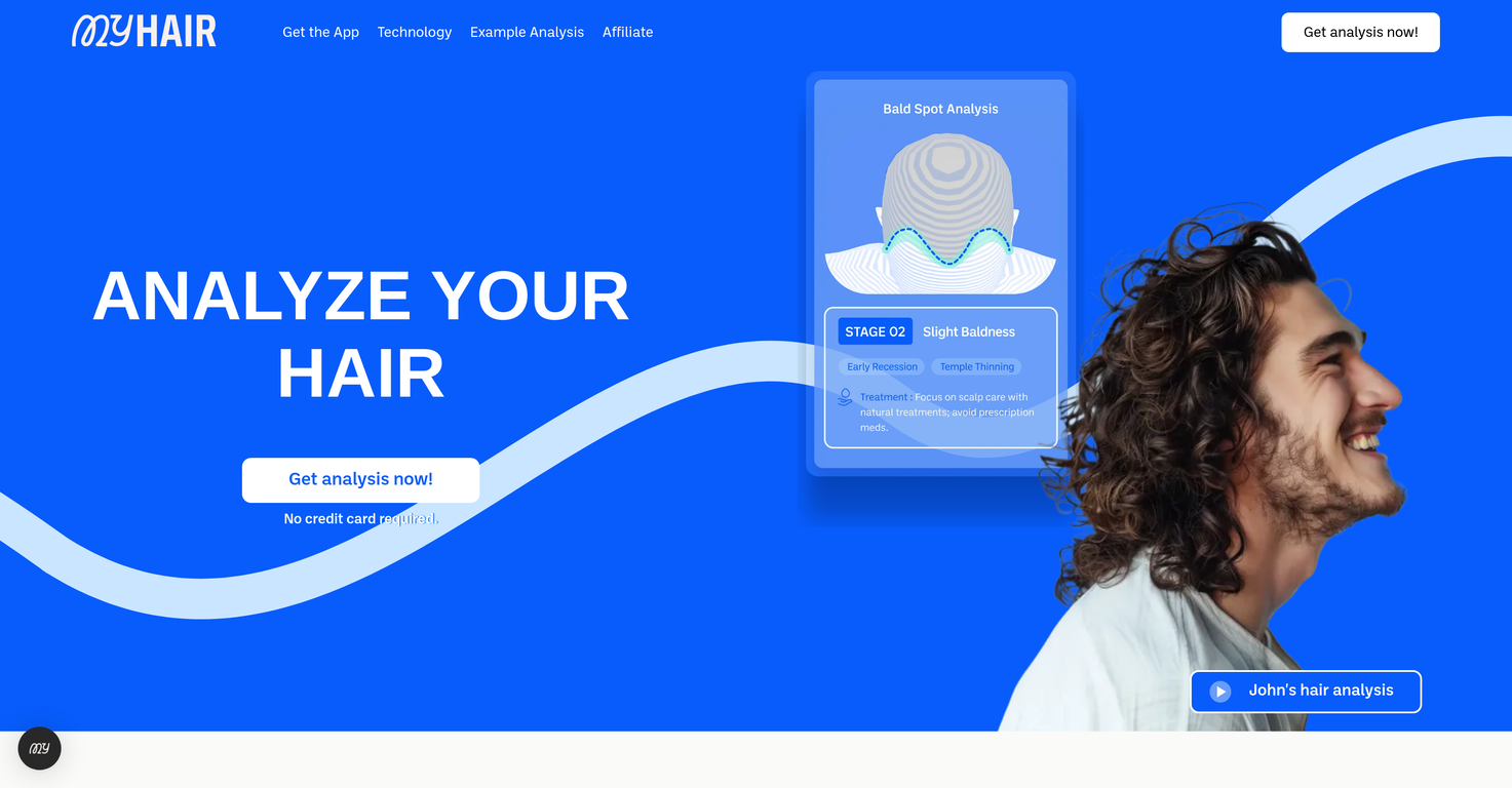 MyHair.AI website