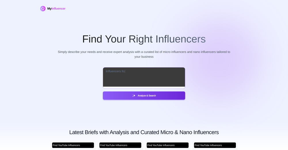 MyInfluencer website