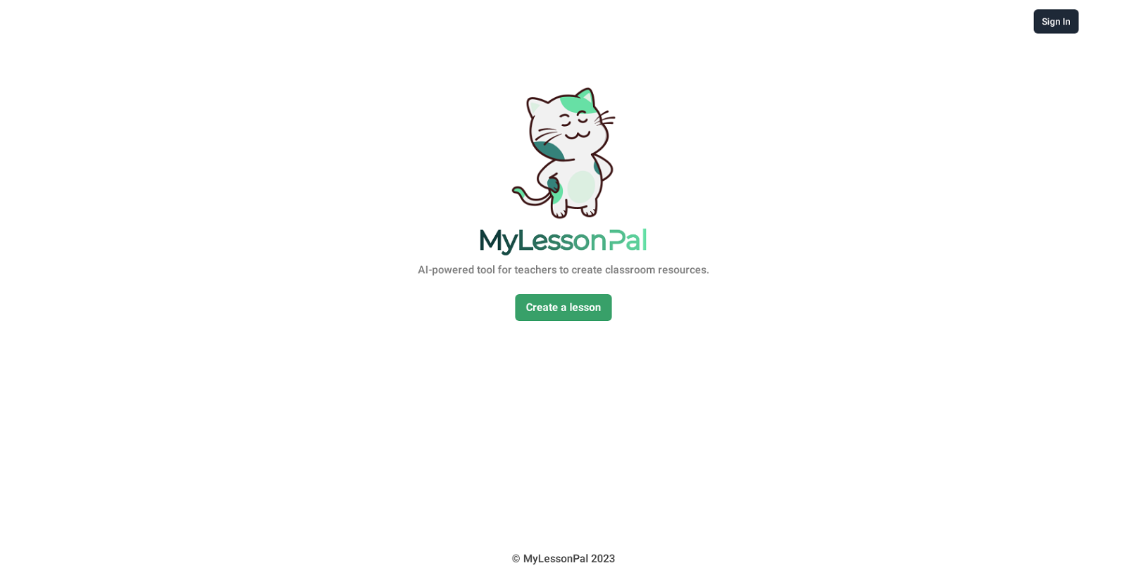 MyLessonPal website