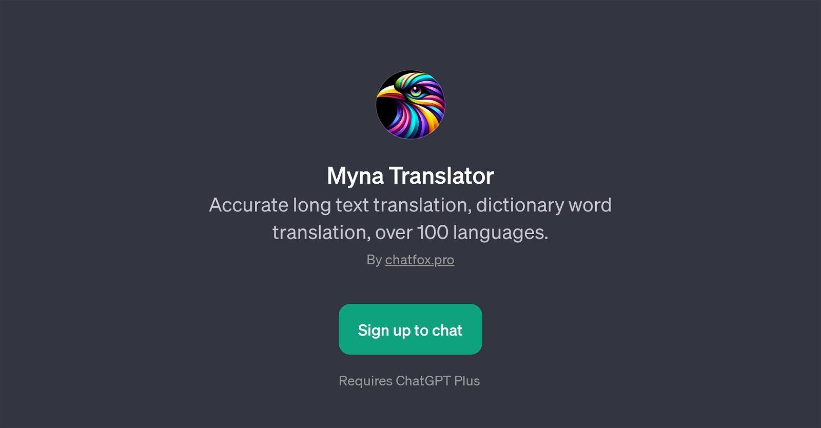Myna Translator website