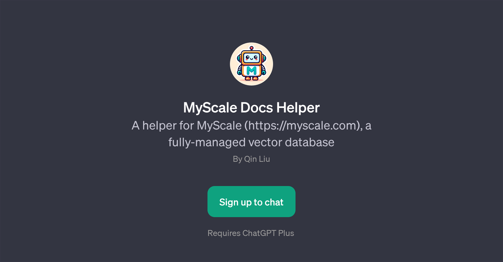 MyScale Docs Helper website