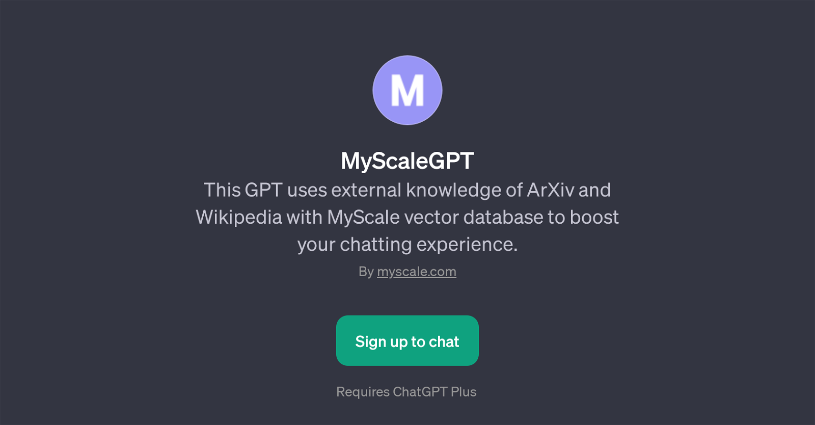 MyScaleGPT website