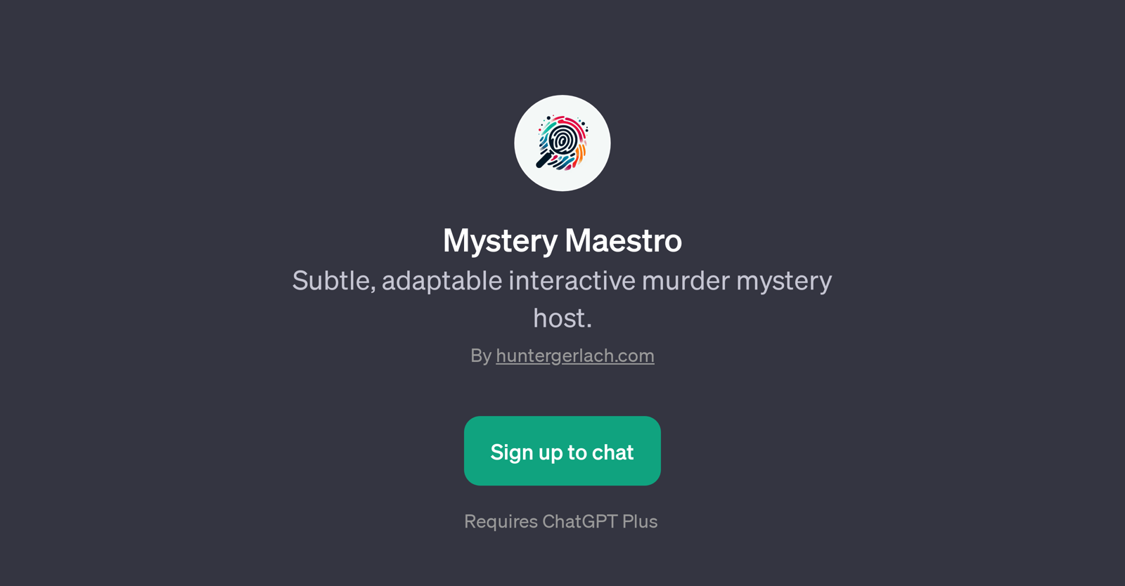 Mystery Maestro website