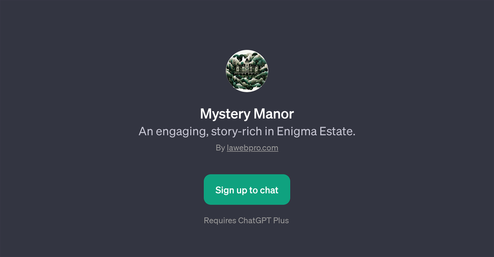 Mystery Manor website