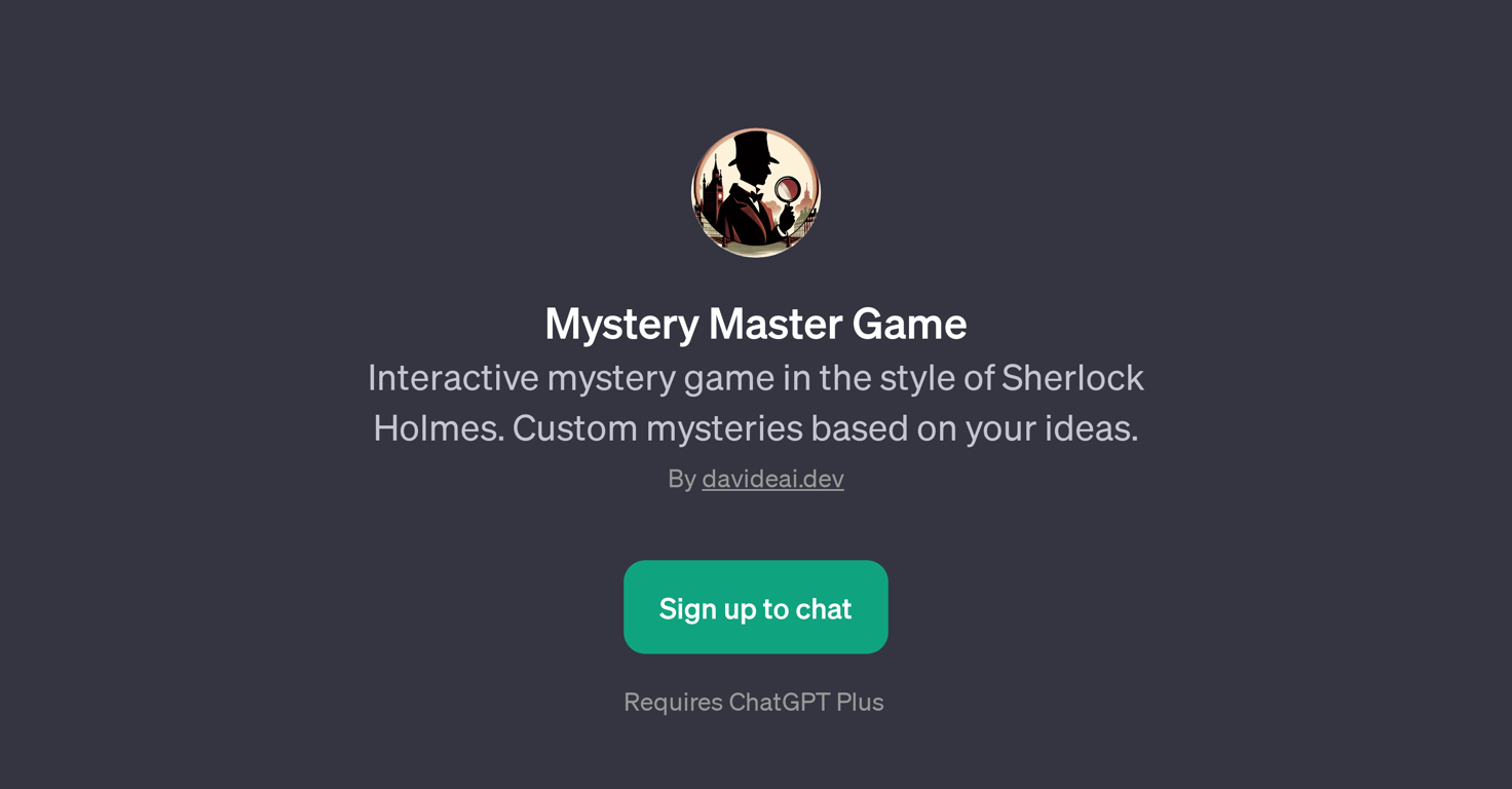 Mystery Master Game website