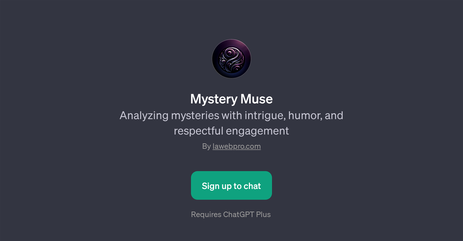 Mystery Muse website