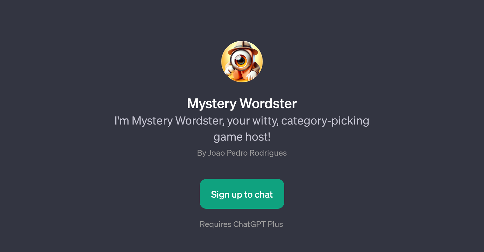 Mystery Wordster website