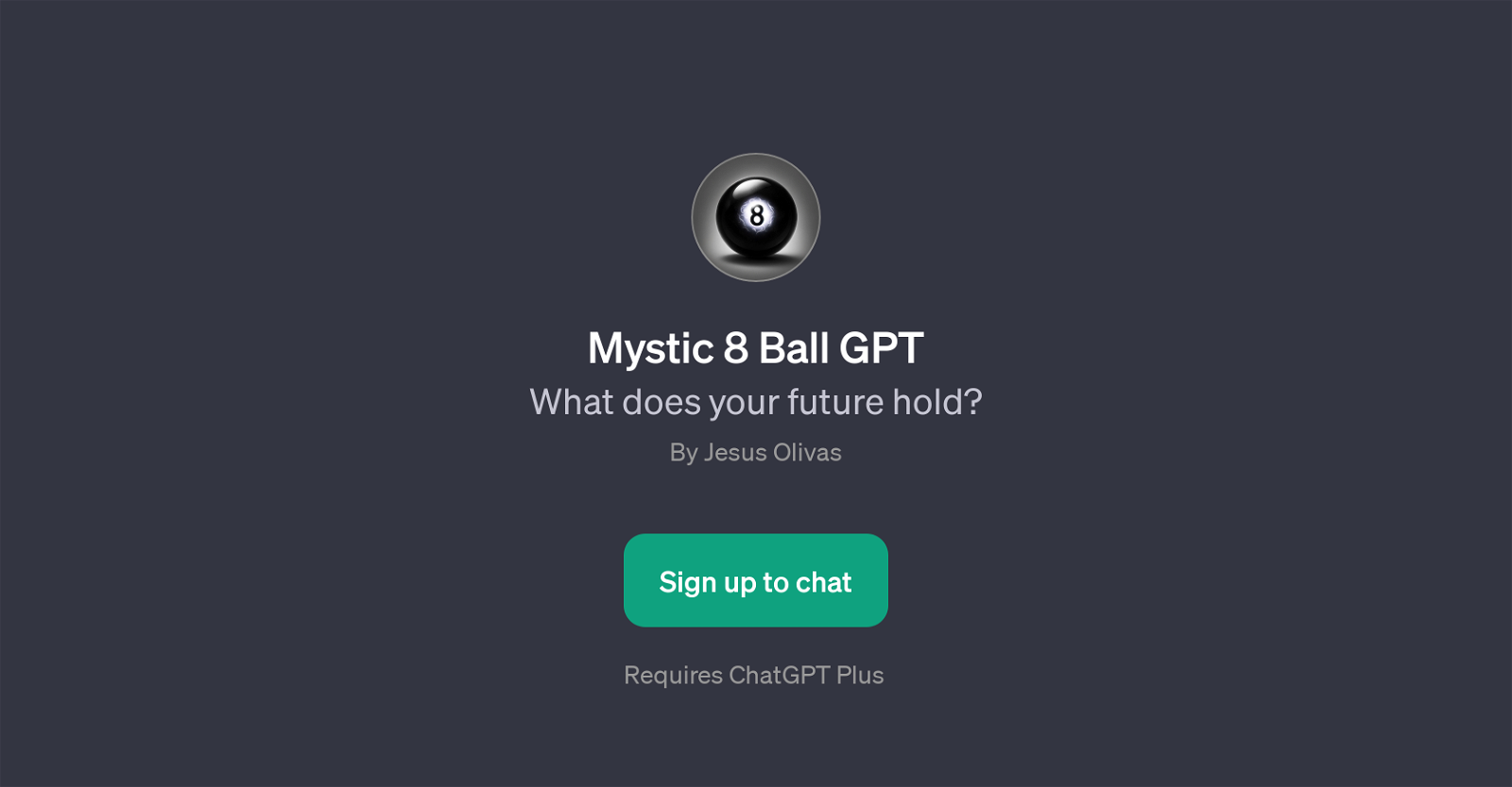Mystic 8 Ball GPT website