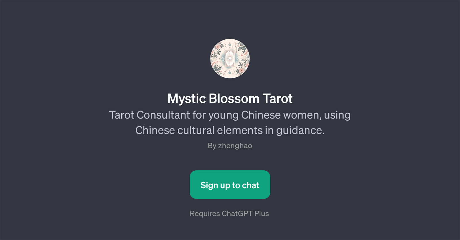Mystic Blossom Tarot website