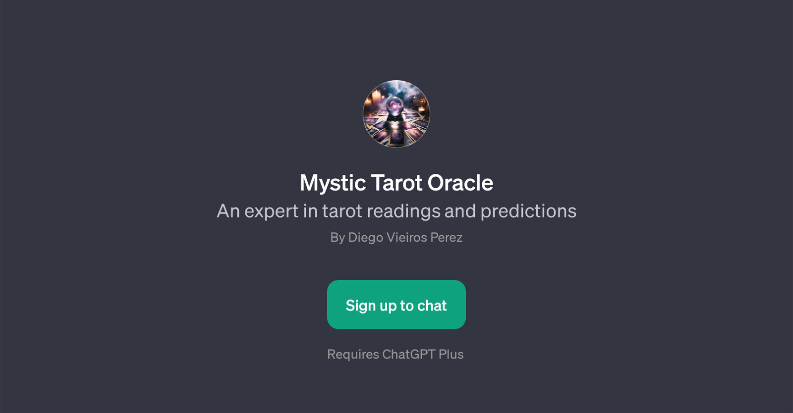 Mystic Tarot Oracle website