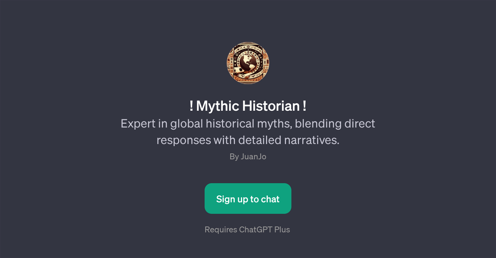 Mythic Historian website