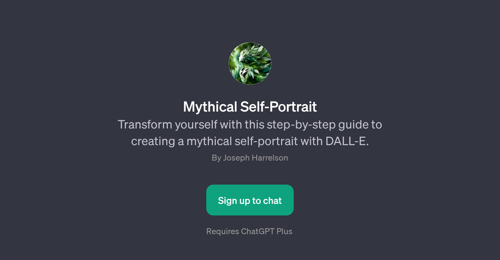 Mythical Self-Portrait website