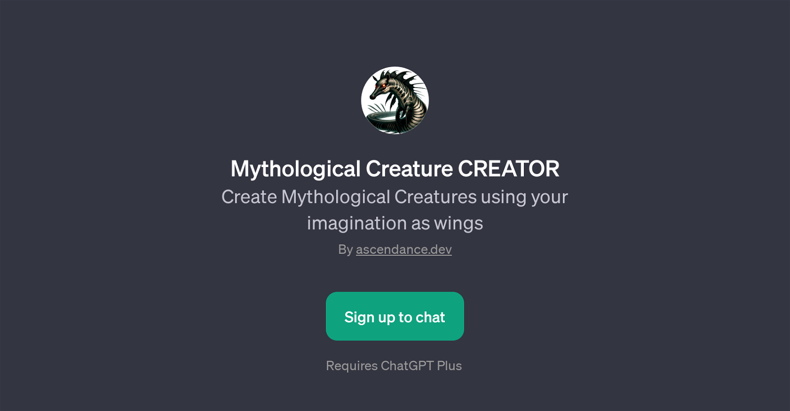 Mythological Creature CREATOR website