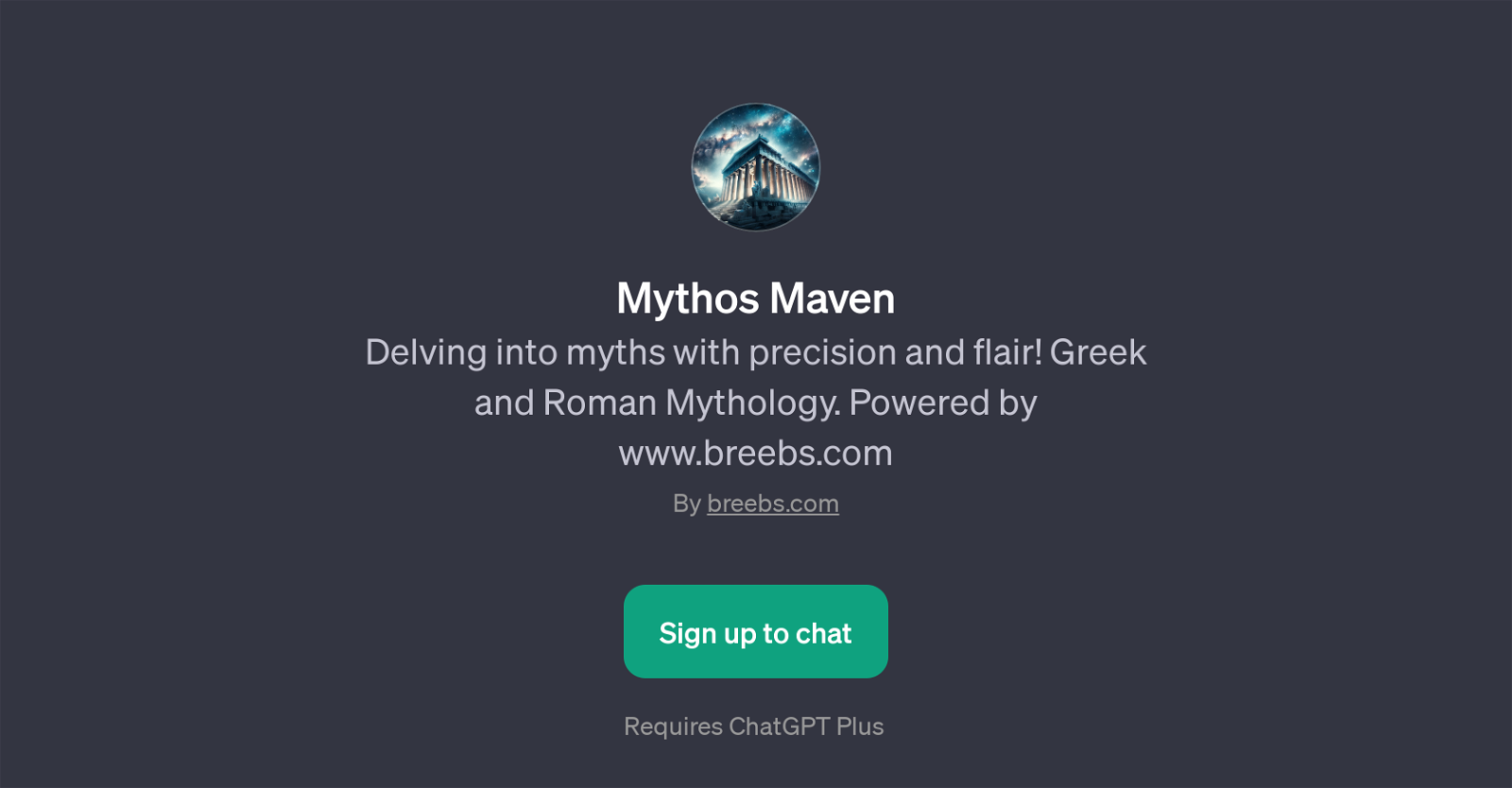 Mythos Maven website