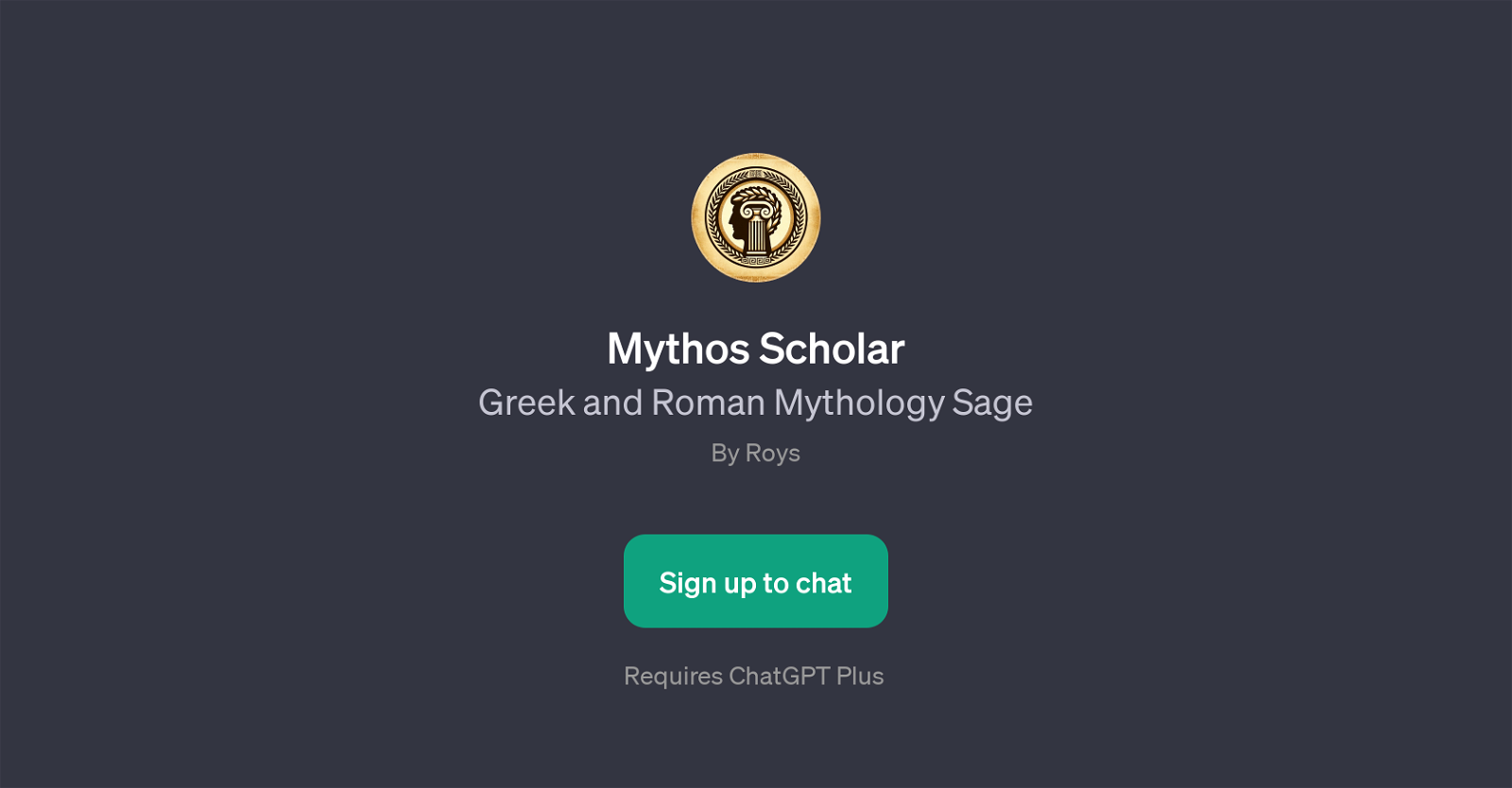 Mythos Scholar website