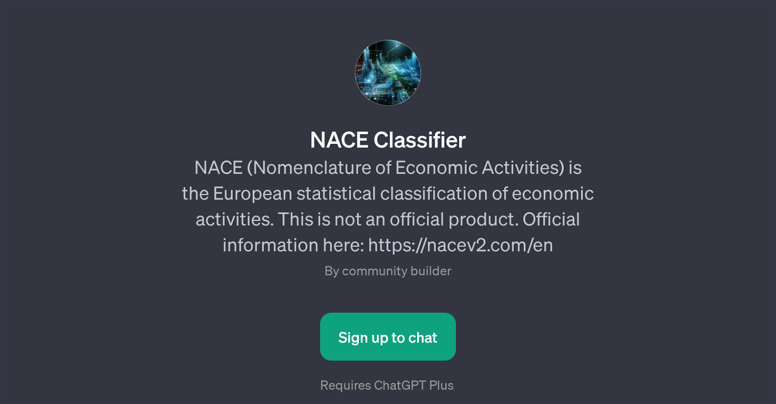 NACE Classifier website