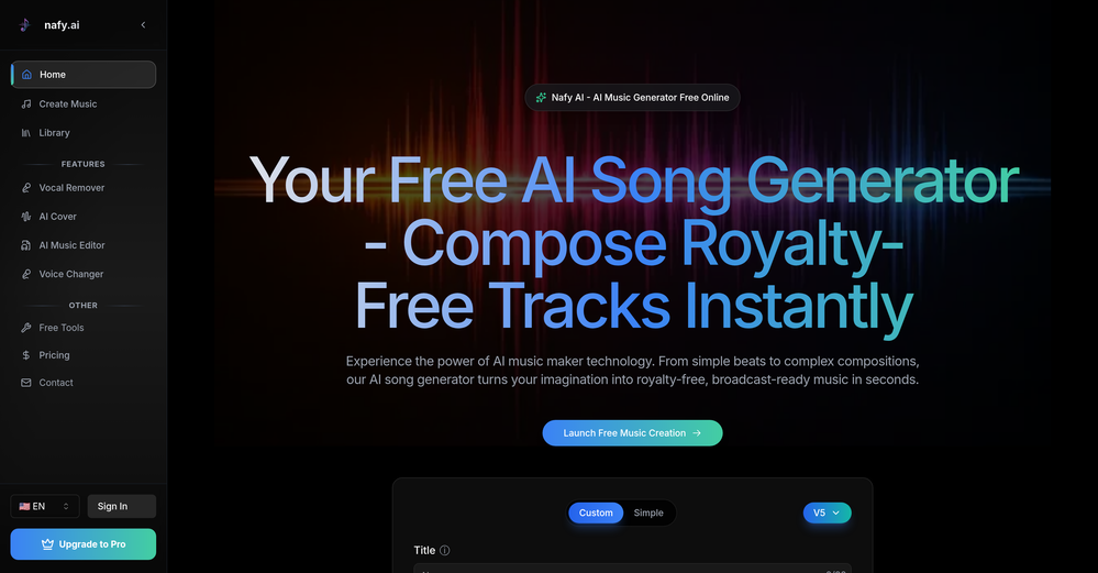 Nafy AI website