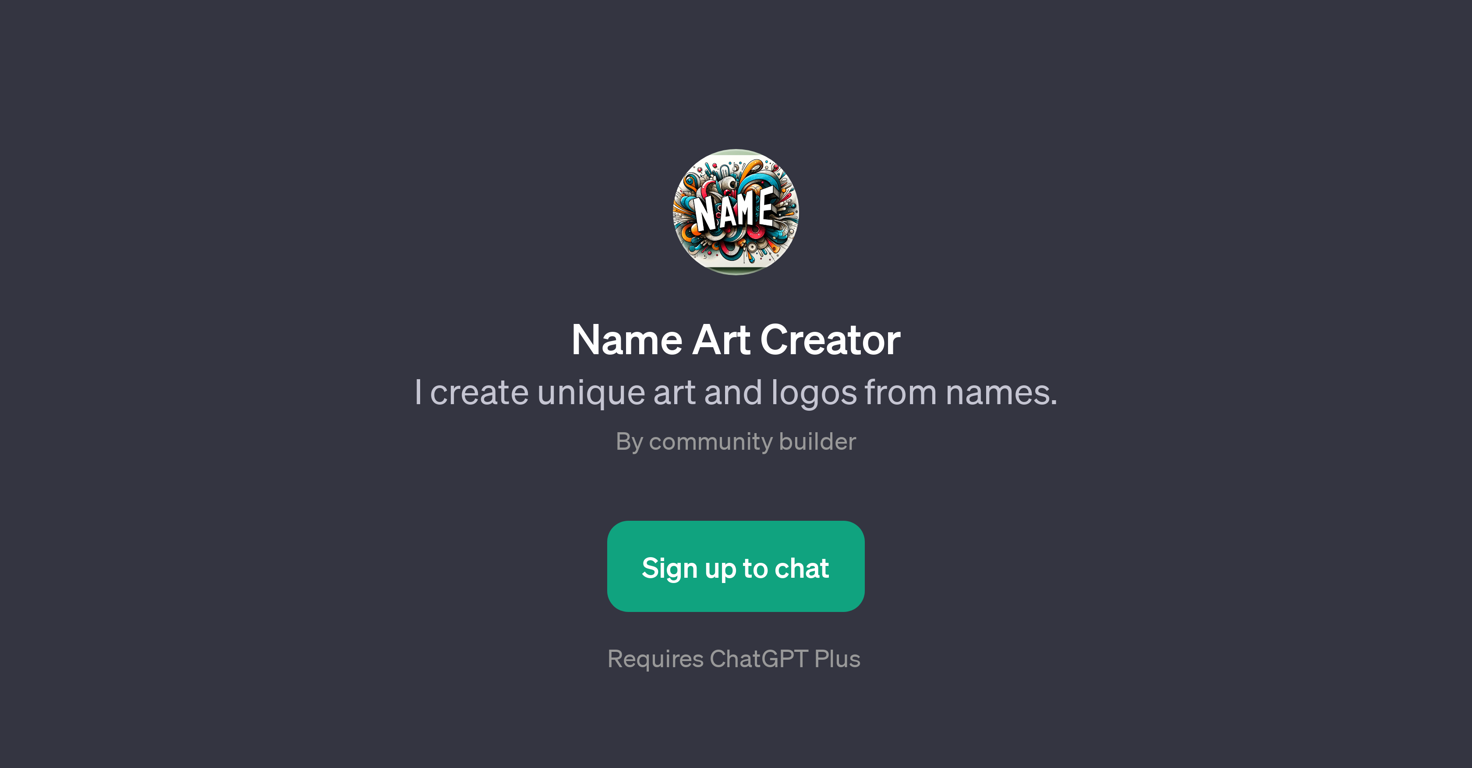 Name Art Creator website