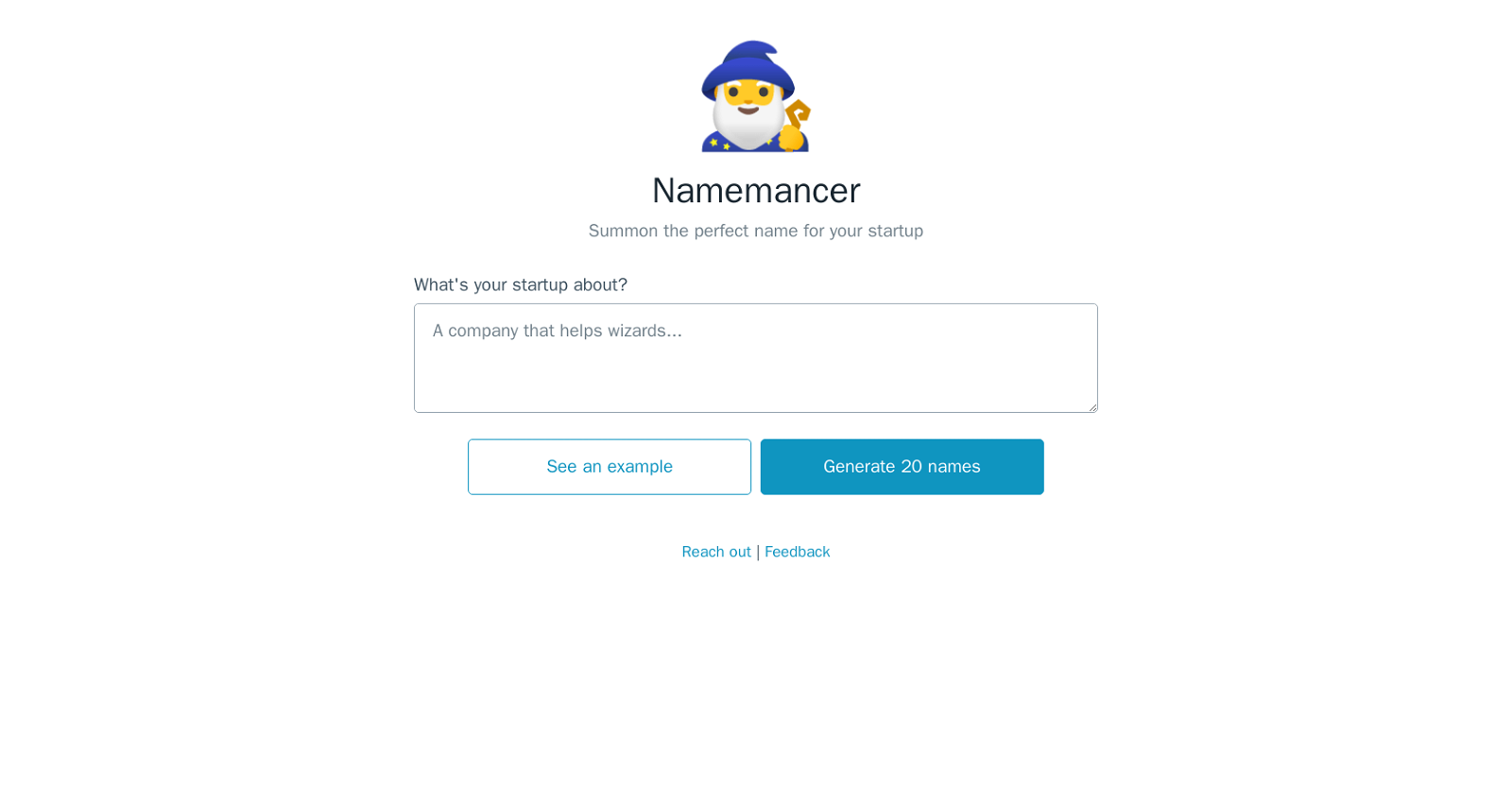 Namemancer website