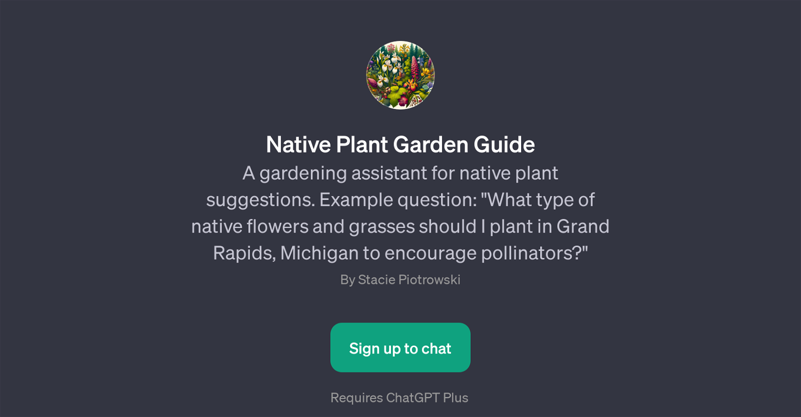 Native Plant Garden Guide website