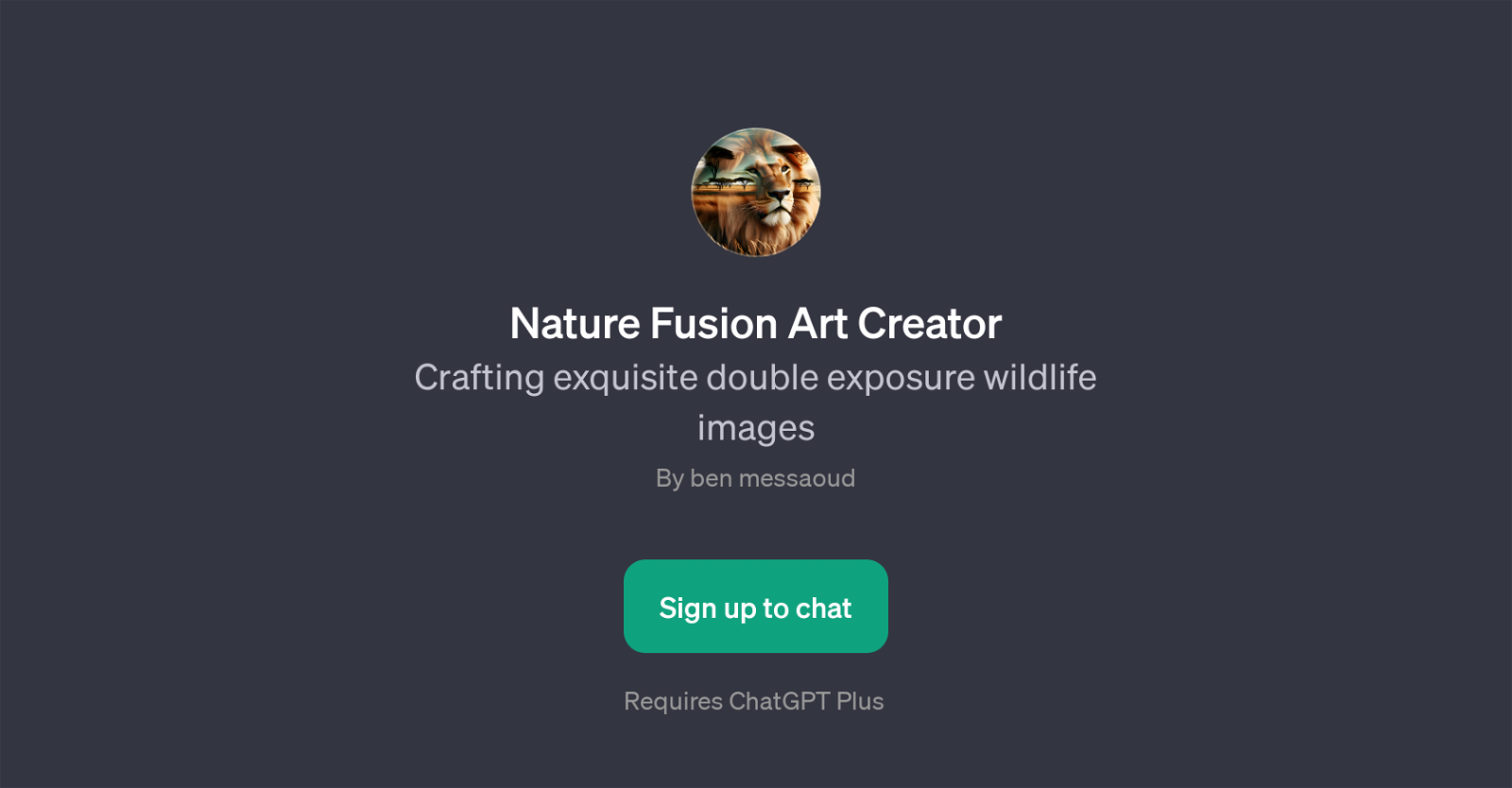 Nature Fusion Art Creator website