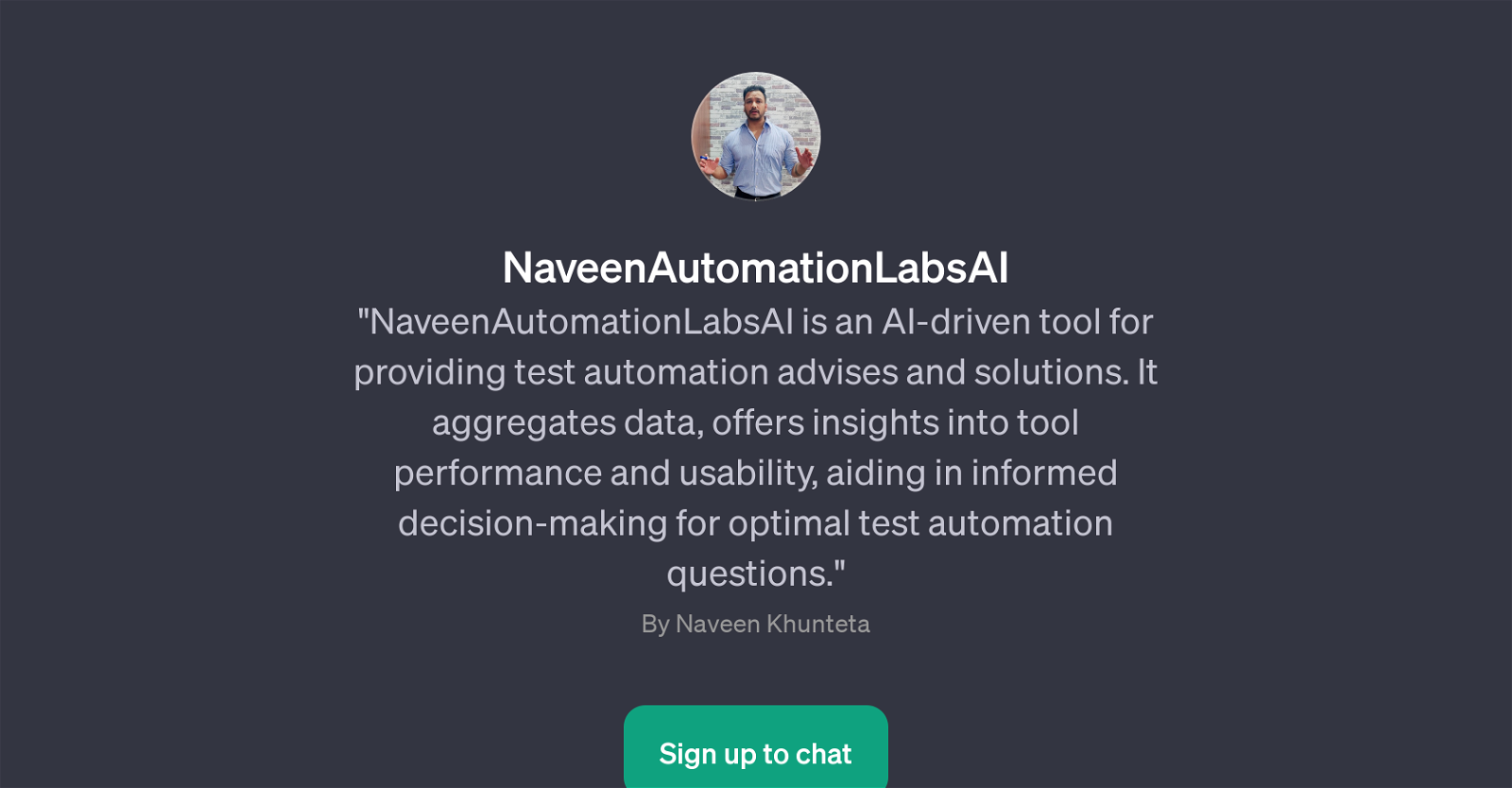 NaveenAutomationLabsAI website